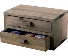 Rangement & Cie RAN7004 Vintage Boîte avec 2 Tiroirs Bois Sapin