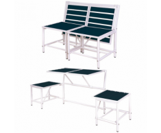 Esschert Design Banc de jardin magique bleu BL067
