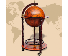 vidaXL Bar Globe Terrestre Mappemonde en Bois