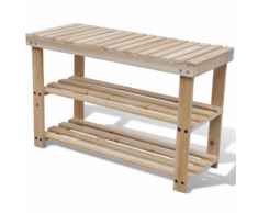 vidaXL Etagère à chaussures 2 en 1 Bois Banc de rangement