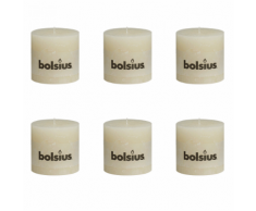Bolsius Lot de 6 bougies 100 x mm ivoire
