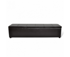 vidaXL Banc coffre de rangement brun taille large