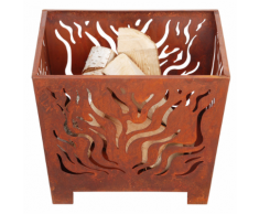 Esschert Design Brasero carré coloris rouille FF161
