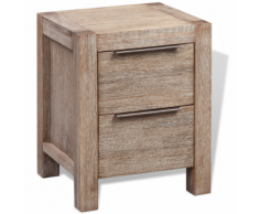 vidaXL Table de chevet en bois d'acacia massif brossé 42x45x58 cm