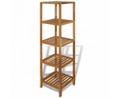 vidaXL Étagère de salle bain Bois noyer massif 36 x 145 cm