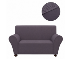 vidaXL housse de canapé en polyester jersey extensible anthracite