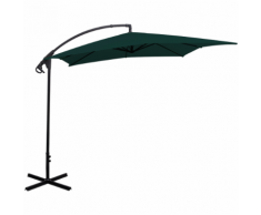 vidaXL parapluie en porte-à-faux banane vert 2,5x2,5 m