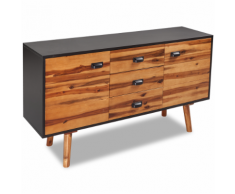 vidaXL Bois d'acacia massif Buffet 130 x 35 70 cm