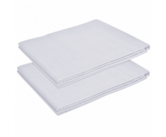 vidaXL Drap pour lit 2 pièces Coton 146 x 260 cm Blanc