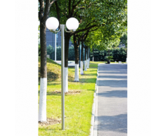 vidaXL Lampadaire double boule 220 cm