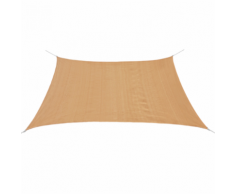 vidaXL Parasol en PEHD carré 3,6 x m Beige
