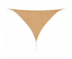 vidaXL Parasol en PEHD triangulaire 5x5x5 m Beige