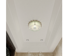 vidaXL Plafonnier rond en verre 1 x E27