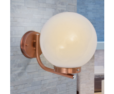 vidaXL Applique murale extérieure sphérique Acier inoxydable et cuivre