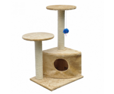vidaXL Arbre à chat de 70cm en peluche beige
