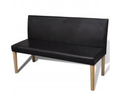 vidaXL Banc en similicuir Brun foncé