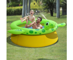 vidaXL Jilong Piscine gonflable de pulvérisation Forme Tortue 175x62 cm 1270 L