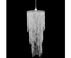 vidaXL Lustre suspendu en cristal 26 x 70 cm