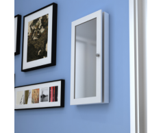 vidaXL Armoire à bijoux murale avec miroir