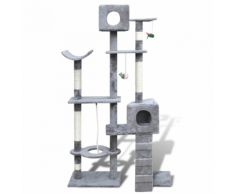 vidaXL Arbre à chat en gris 175 cm2 niches
