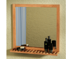 vidaXL Miroir de salle bain Bois noyer massif 60 x 63 cm