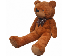 vidaXL Ours en peluche doux XXL 100 cm marron