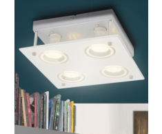 vidaXL Plafonnier Carré LED avec 4 ampoules