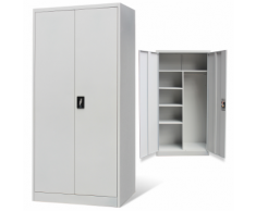 vidaXL Armoire métallique en style vestiaire avec 2 portes Gris