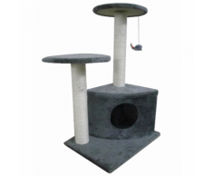 vidaXL Arbre à chat de 70cm en peluche grise