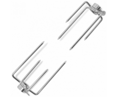 vidaXL Fourchettes de broche 2 pcs Acier
