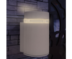 vidaXL Applique murale extérieure demi-cylindrique Aluminium Gris
