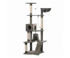 vidaXL Arbre à chat 191 cm en peluche grise