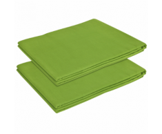 vidaXL Drap pour lit 2 pièces Coton 146 x 260 cm Vert pomme