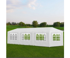 vidaXL Tonnelle de jardin/Tente réception Chapiteau Blanc 3x9m