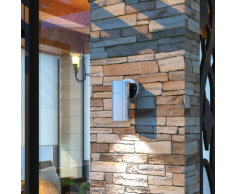 vidaXL Applique Murale en Acier Inoxydable GU 10 argent
