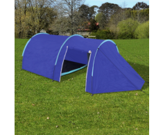 vidaXL Tente de camping imperméable 4 Personnes Bleu marin/bleu clair