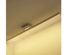 vidaXL Plafonnier rectiligne en acier inoxydable LED Blanc chaud 12 W