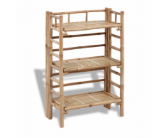 vidaXL Étagère à plantes en bambou 3 tablettes