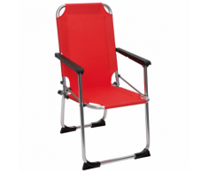 Camp Gear Chaise de camping pliable pour enfants Rouge Aluminium