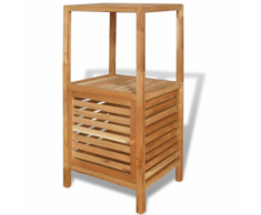 vidaXL Étagère de rangement pour salle bains Bois noyer 39,5 x 35,5 86 cm