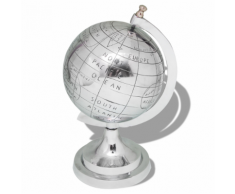 vidaXL Globe terrestre avec pied Aluminium Argenté 35 cm