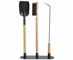 Esschert Design Outils de cheminée 3 pièces Acier au carbone FF208