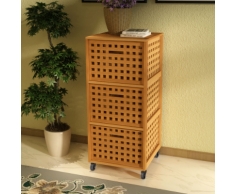 vidaXL Armoire de salle bain Bois massif noyer 41 x 93 cm