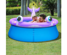 vidaXL Jilong Piscine gonflable de pulvérisation Forme baleine 175x62 cm 1143 L