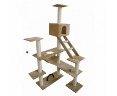 vidaXL Arbre à chat 184 cm en peluche beige