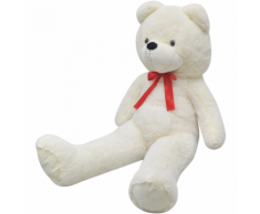 vidaXL Ours en peluche doux XXL 150 cm blanc