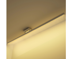 vidaXL Plafonnier rectiligne en acier inoxydable LED Blanc chaud 15 W