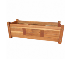 vidaXL Jardinière en bois d'acacia 76x27,6x25 cm