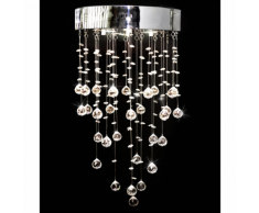 vidaXL Lustre plafonnier contemporain l3 feux 180 cristaux