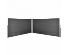 vidaXL Auvent latéral rétractable noir de 160x600 cm